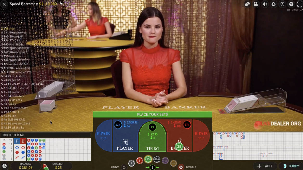 Baccarat - Gameplay 1 - 12playme