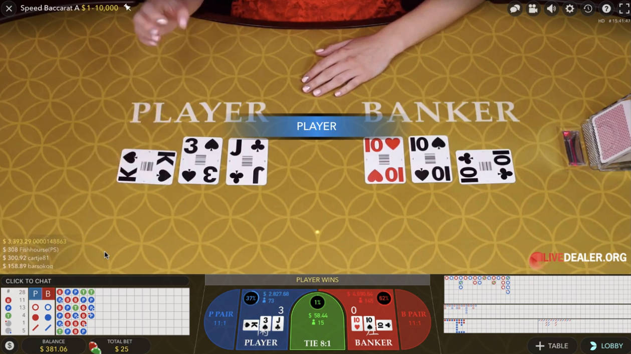 Baccarat - Gameplay 2 - 12playme