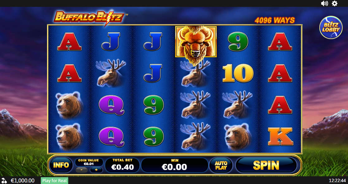 Buffalo Blizt Slot - Interface - 12playme