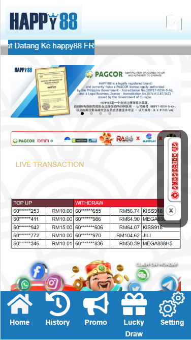 Happy88 - Homepage - 12playme